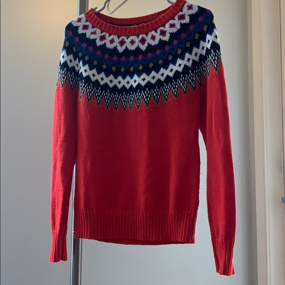 Old Navy Red Isles pattern Sweater Size Small - Picture 1 of 8